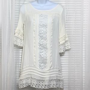 Sanctuary White Crochet Dress